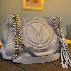 VALENTINO BY MARIO VALENTINO
Luisa 2 Signature Leather Shoulder Bag - Nude/Mauve